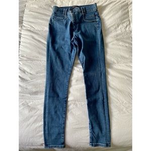 Express High Waisted Denim Perfect Pocket Seam Skinny Jeans